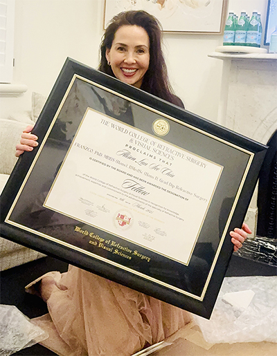 Dr Alison Chiu has been awarded the Fellowship of the World College of Refractive Surgery and Visual Sciences (FWCRS)